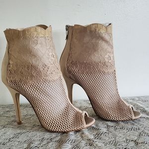 Chinese laundry mesh lace heels